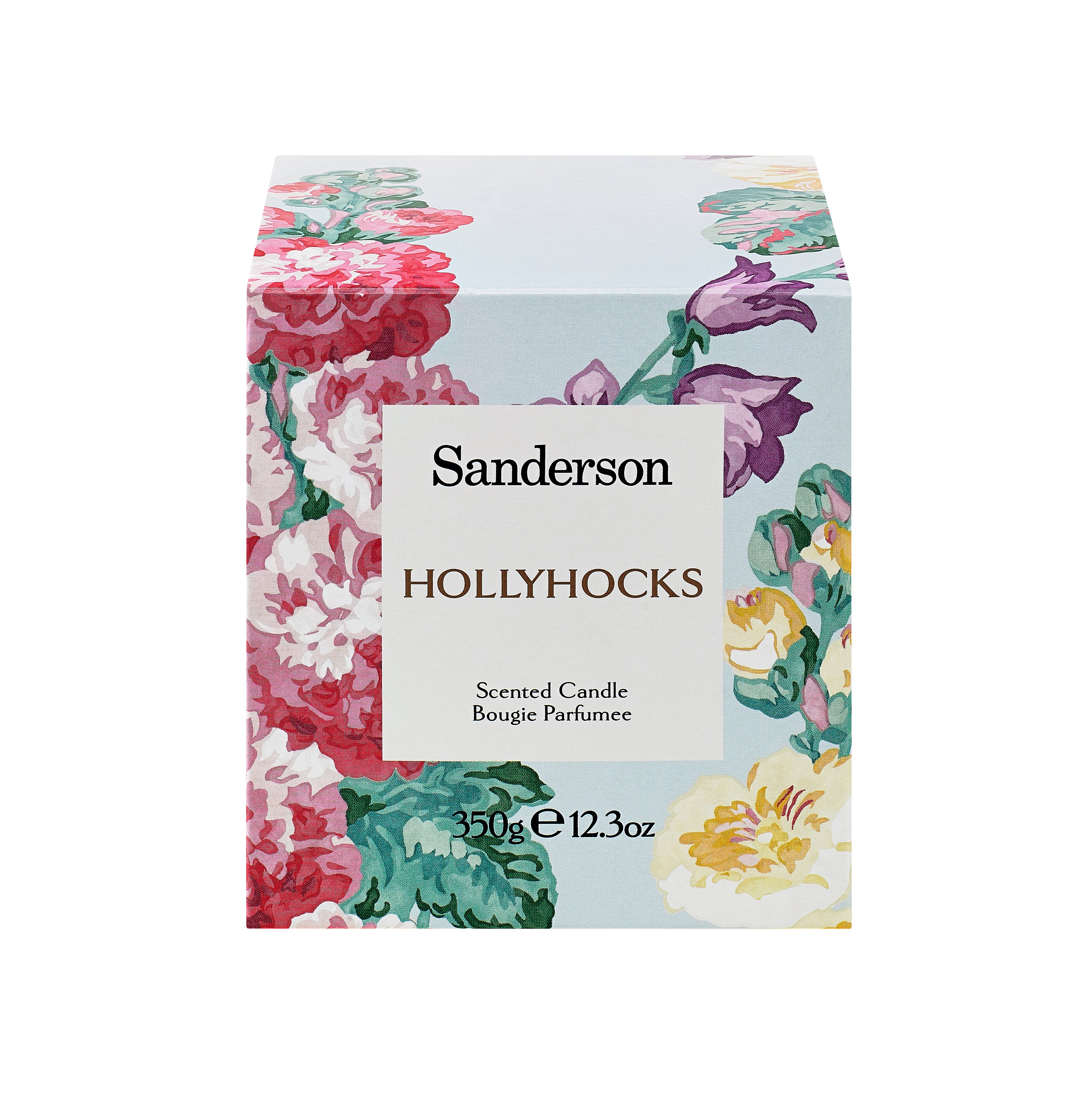 Sanderson Hollyhocks 350g Candle